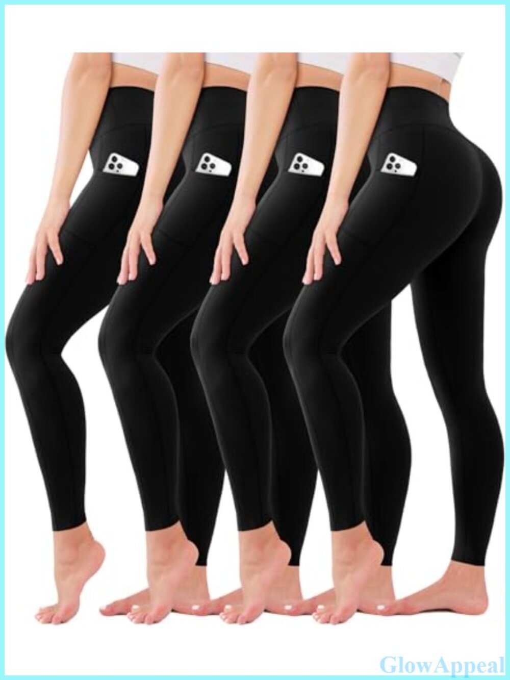 High Waisted Leggings No See Through Tummy Control Yoga Workout Pants